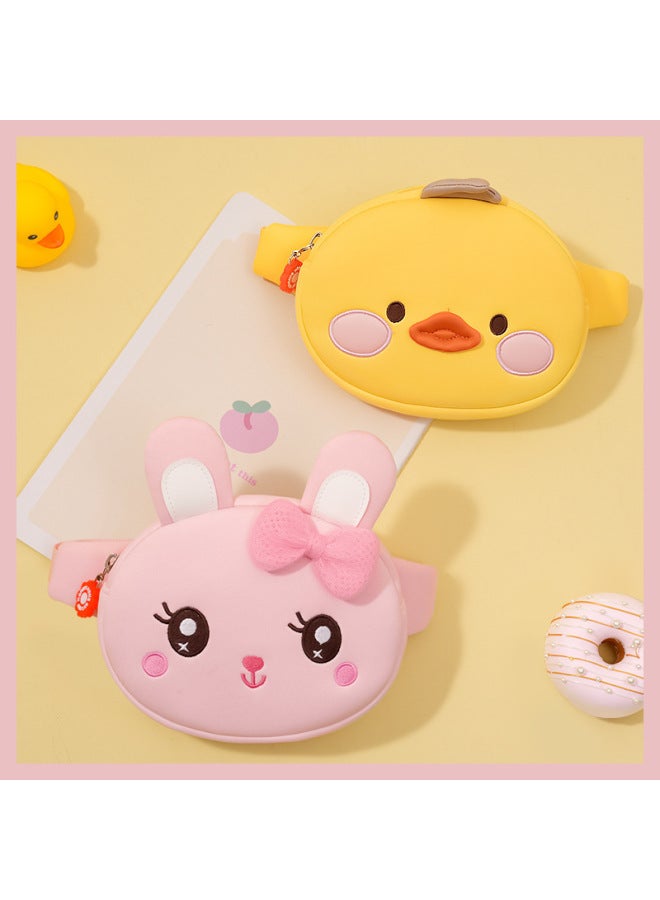 Children's Bag Baby Girl Boy's Chest Bag Satchel Outgoing Crossbody Bag Handsome Backpack Fashion Small Bag Trendy Boy-Color:Pink Bunny Chest Bag - Image 4