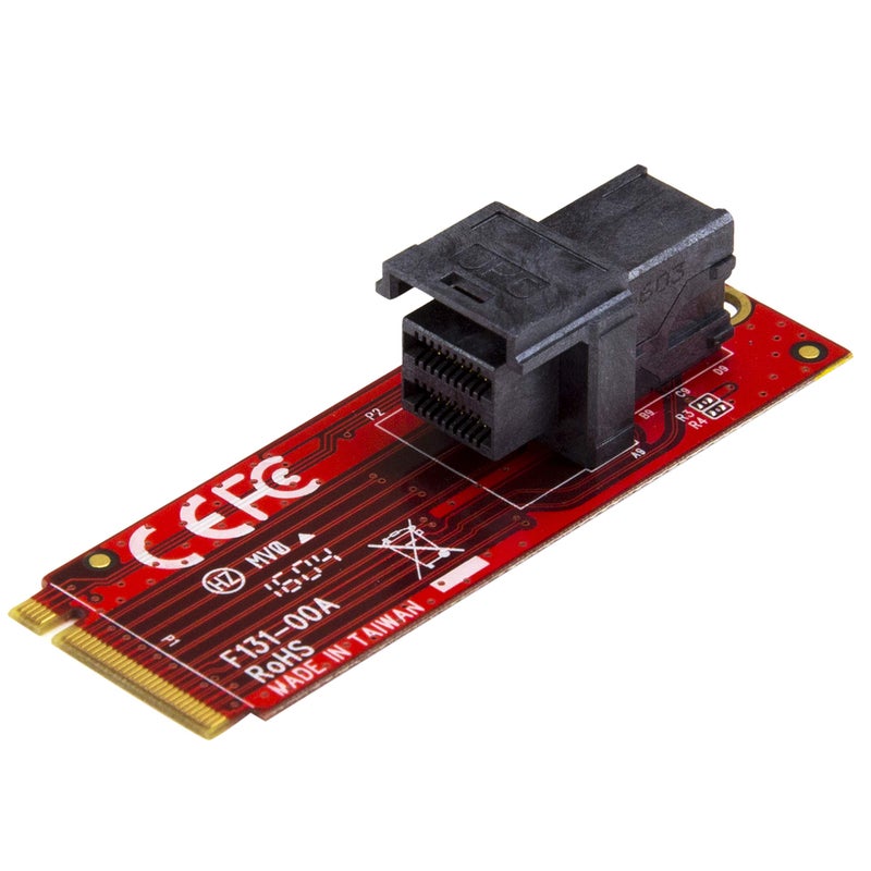 Startech.com StarTech.com U.2 to M.2 Adapter - for 1 x U.2 PCIe NVMe SSD - M.2 PCIe x4 Host Interface - U.2 SSD - M.2 PCIe Adapter - U.2 Drive , TAA (M2E4SFF8643)  - Image 1