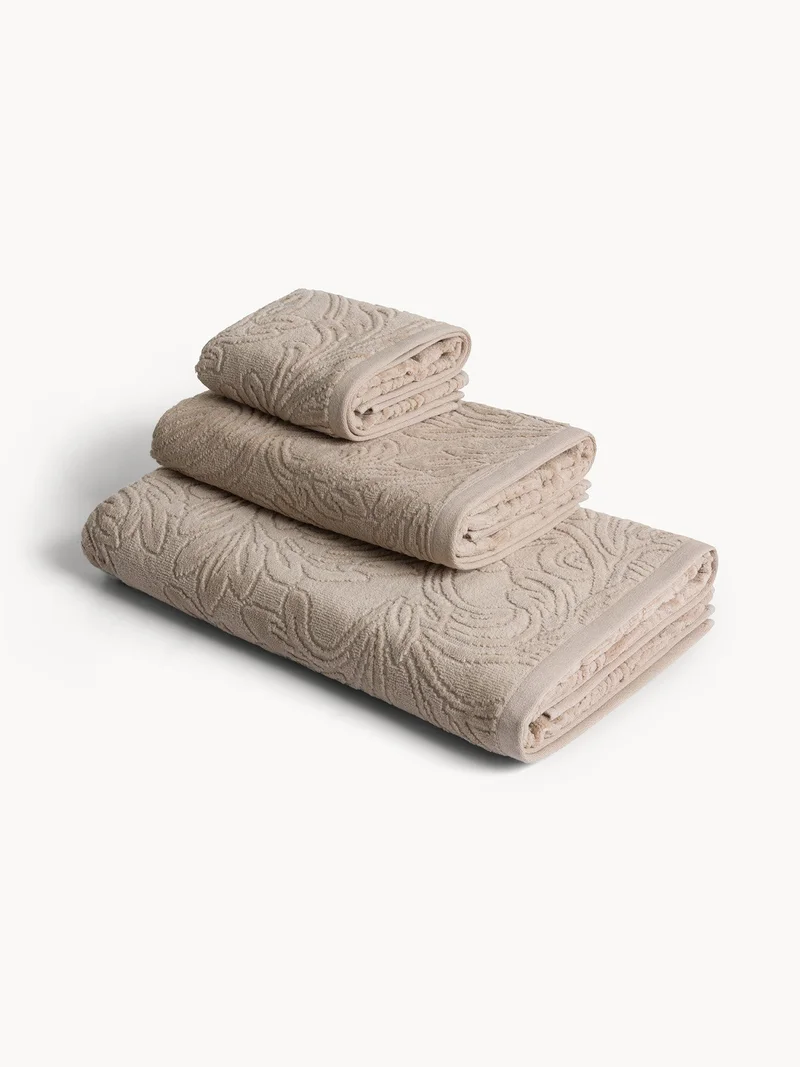 Coincasa Coincasa-Cotton Velour Towel Damask Work-Bath Sheets-70X140CM-Beige