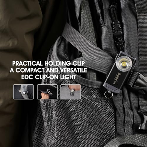 WUBEN G2 EDC Flashlight Rechargeable, Super Bright 500 Lumens Keychain Flashlight, 5 Modes LED Pocket Flashlight Compact, Small Mini Magnetic Work Light with Clip for Camping, Everyday Use (Black) - Image 4