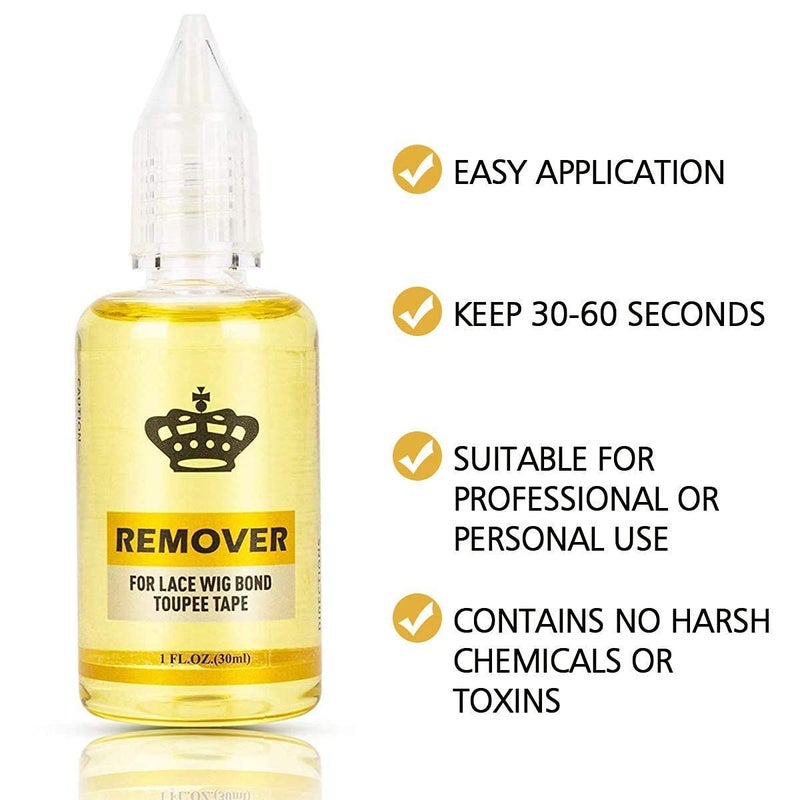 piaou Fast Acting Remover for Tape-in Hair Extensions, Wig Glue, and Double-Sided Extension Tape (One Bottle) - Image 2