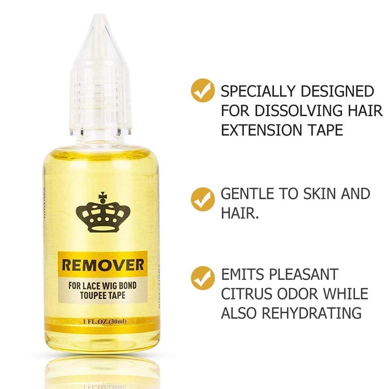 piaou Fast Acting Remover for Tape-in Hair Extensions, Wig Glue, and Double-Sided Extension Tape (One Bottle) - Image 4