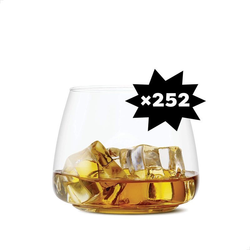 TOSSWARE POP 12oz Rocks Set of 252 Premium Quality Recyclable Unbreakable  Crystal Clear Plastic Whiskey Glasses