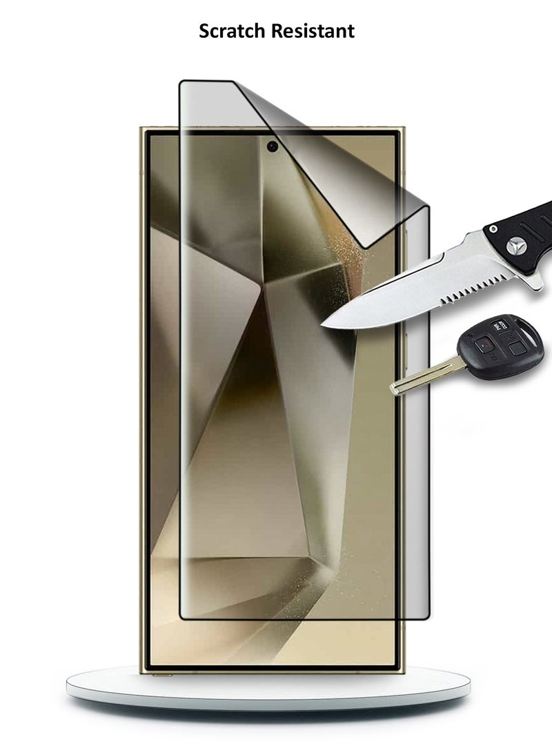 Wtech Ceramic Full Glue Full Cover Flexible Screen Protector For Samsung Galaxy S24 Ultra 5G 2024 Clear/Black - Image 3