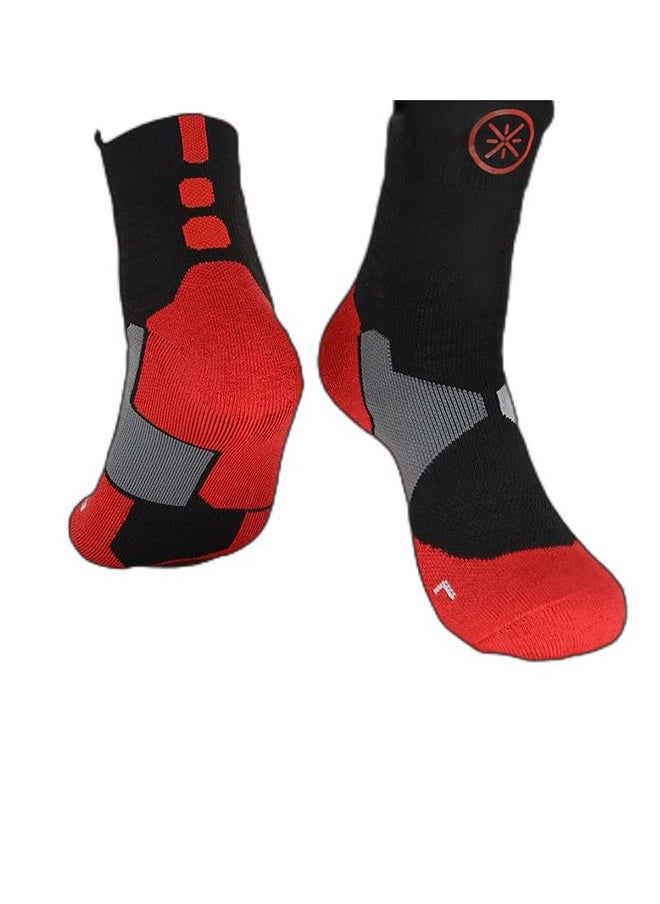 Generic - Basketball Woven Mid-Calf Socks | SHOPBOP Classic Basketball | Basketball Socks Men's Outdoor Sports Socks Thickened Sports Long Compression Socks 3 Pieces - Image 1