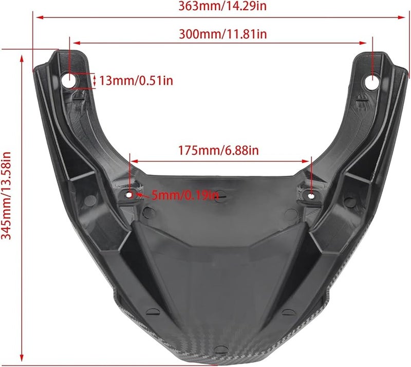 Black Front Mudguard Beak for Yamaha MT09 Tracer 900 GT FJ09 2015 2020 Motorcycle Replacement - Image 5