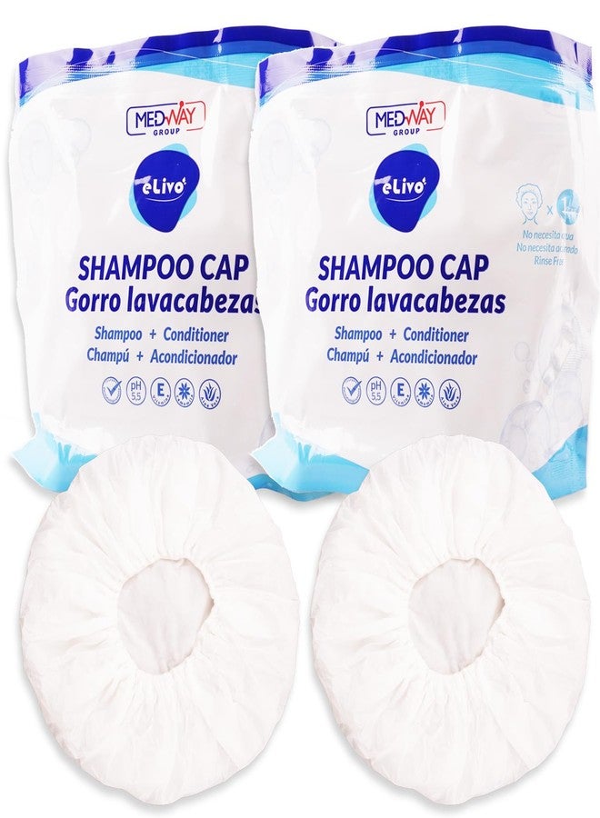 MedVance No Rinse Shampoo Cap | Rinse Free Shower Cap that Shampoos & Conditions | PH Balanced & Hypoallergenic Waterless Hair Wash | 2 Pack - Image 1
