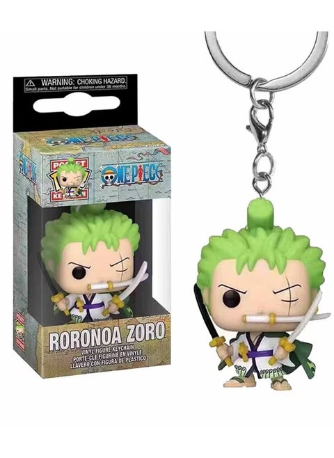Funko Pop One Piece Zoro Figure Keychain Medal
