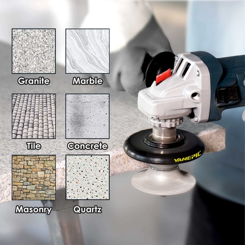 VANEPIC V40 1-1/2 inch Full Bullnose Diamond Hand Profiler Router Bit for Granite Diamond Profile Wheel with 5/8-11 Thread for Granite Concrete Marble Countertop Edge - Image 2