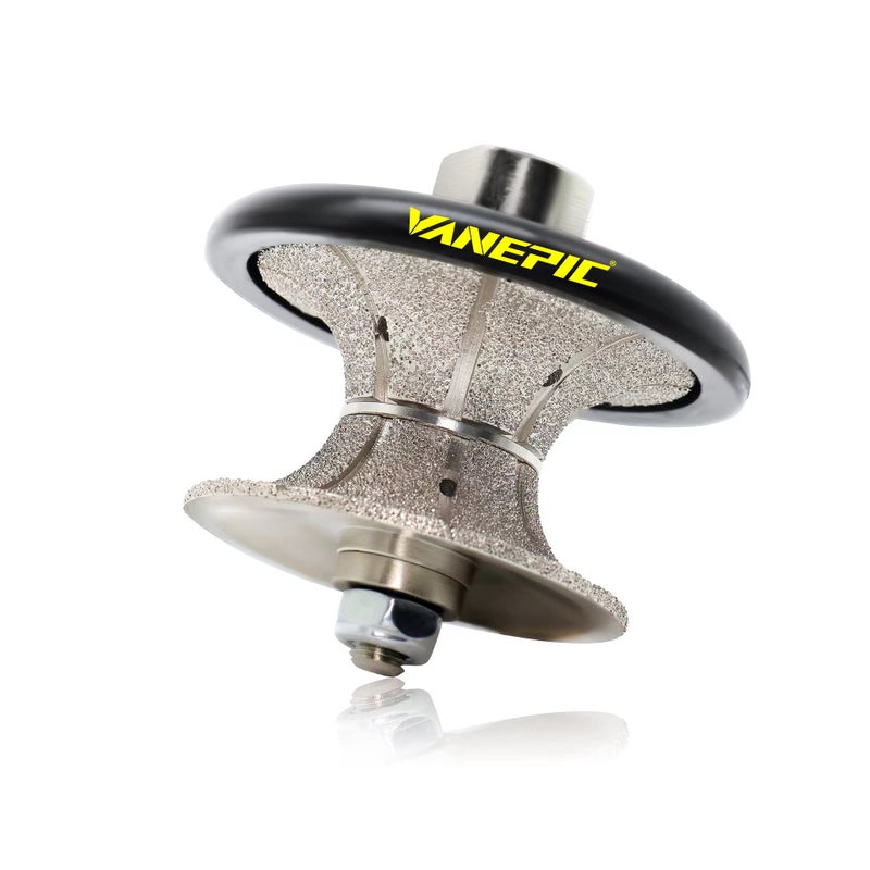 VANEPIC V40 1-1/2 inch Full Bullnose Diamond Hand Profiler Router Bit for Granite Diamond Profile Wheel with 5/8-11 Thread for Granite Concrete Marble Countertop Edge - Image 1