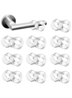 sokany 10 Pack Door Handle Stopper, Wall Protector, Clear Rubber Door Stopper, Pvc Door Handle Guard, Door Handle Bumper for Cabinet Furniture Home Office (Transparent)  - Image 1