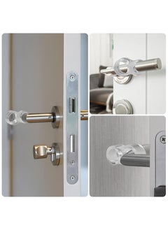 sokany 10 Pack Door Handle Stopper, Wall Protector, Clear Rubber Door Stopper, Pvc Door Handle Guard, Door Handle Bumper for Cabinet Furniture Home Office (Transparent)  - Image 4