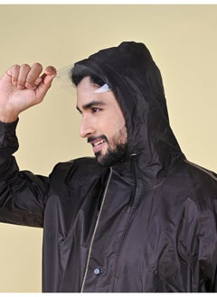 روبا ملابس المطر RUPA للرجال، سترة مطر مقاومة للماء من مزيج النايلون مع بنطال وحقيبة حمل، عبوة من قطعة واحدة  - Image 5