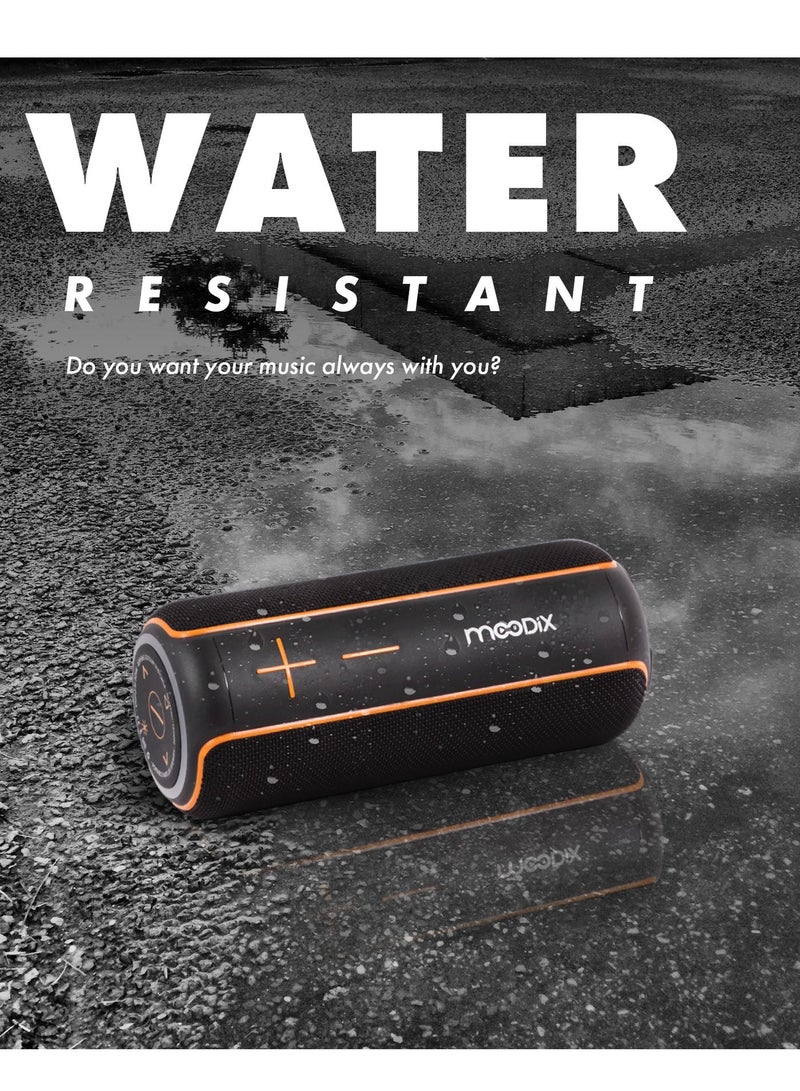 moodix Portable Bluetooth Speaker, Water Resistant IPX7 Wireless Speaker with TF Card, Bluetooth 5.0, Compatible with All Mobile Phones, 8W Output, Deep Bass Speaker with 4 Hours Playtime - Image 4