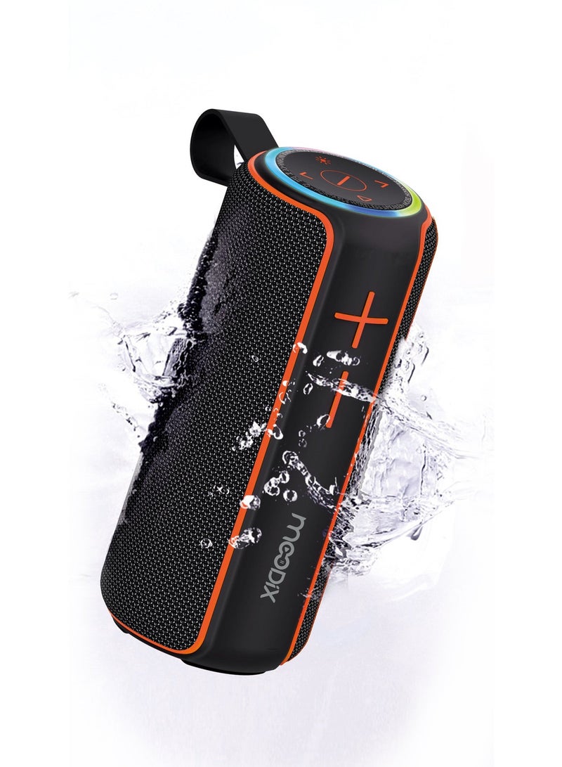 moodix Portable Bluetooth Speaker, Water Resistant IPX7 Wireless Speaker with TF Card, Bluetooth 5.0, Compatible with All Mobile Phones, 8W Output, Deep Bass Speaker with 4 Hours Playtime - Image 1