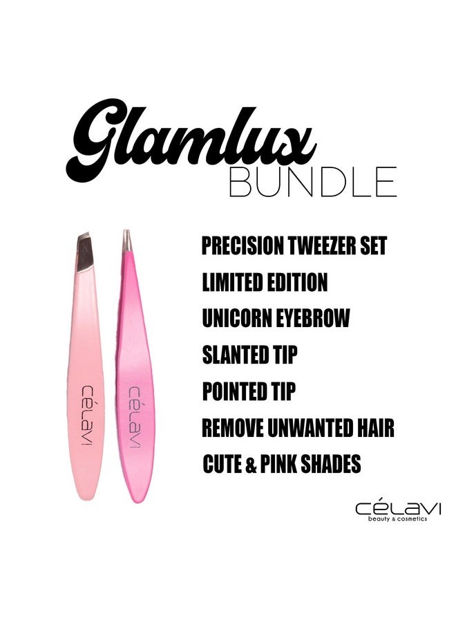 Glam Lux Glam Lux Beauty Bundle The Creme Shop X Hello Kitty Pink Bling Bow Travel Makeup Bag, Made in Korea Celavi Makeup Remover Wipes, Celavi Face Masks, Eyelash Curler, Tweezer Set, Flat Top Kabuki Brush  - Image 5