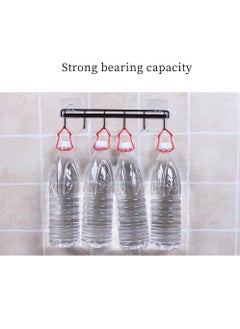 Excefore Adhesive Wall Hooks Rack Kitchen Rail, Utensil Hangers with 6 Hooks Space Saving Wall Utensil Holder Kitchen Utensil Hooks NO Drilling Waterproof Hook for Kitchen Bathroom Bedroom (2 Pack)  - Image 4