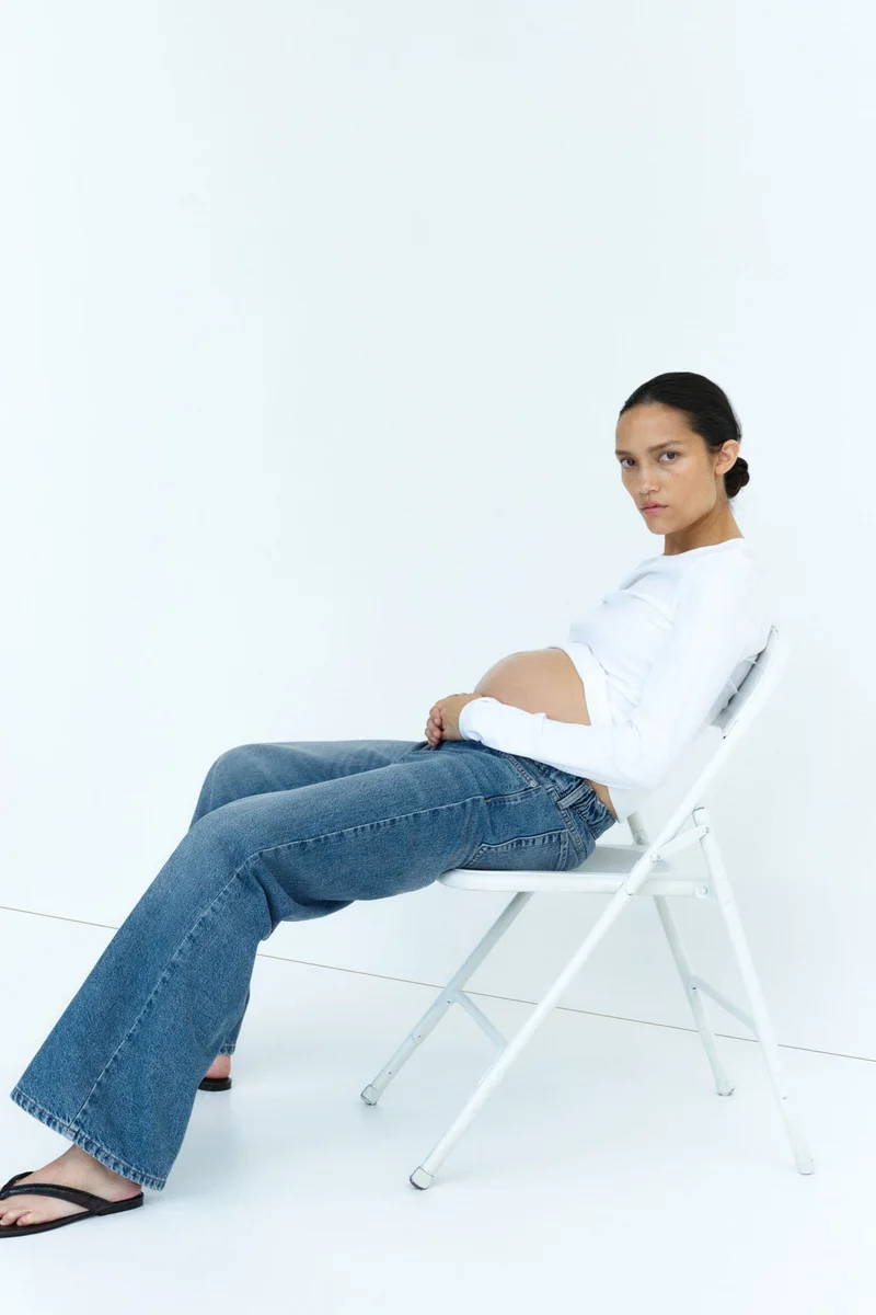 H&M  MAMA Wide Low Jeans for Women | Best Price UAE