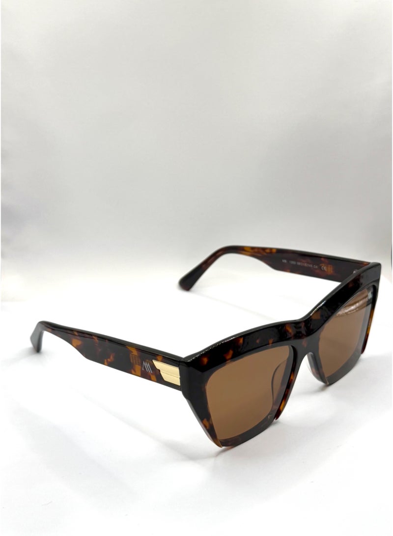 Kemet Eyewear Cat Eye Semi-Rimless Women Riva Brown brown Lens - Image 4