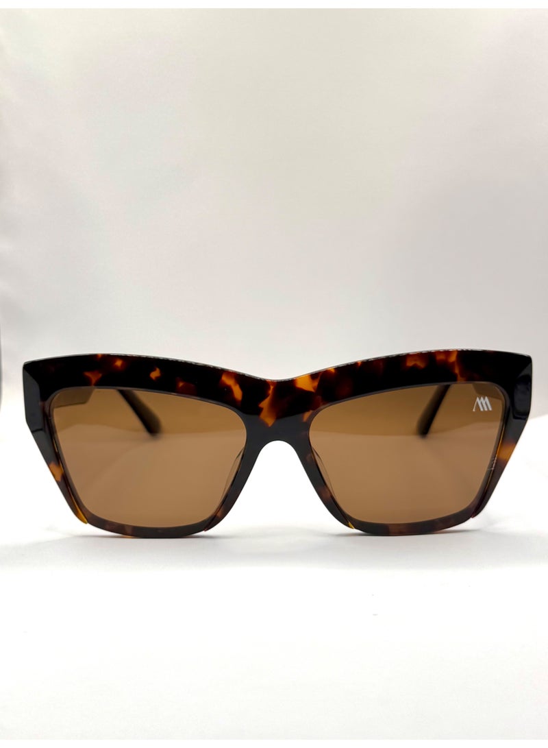 Kemet Eyewear Cat Eye Semi-Rimless Women Riva Brown brown Lens - Image 3