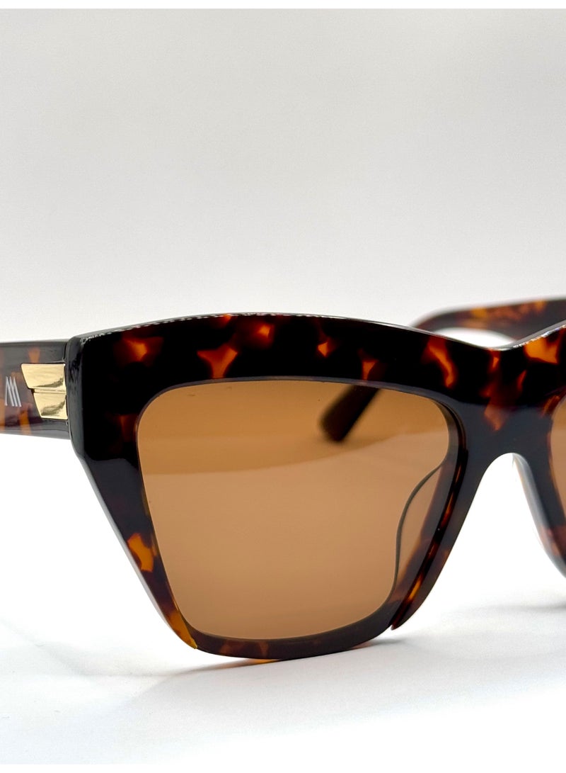 Kemet Eyewear Cat Eye Semi-Rimless Women Riva Brown brown Lens - Image 2