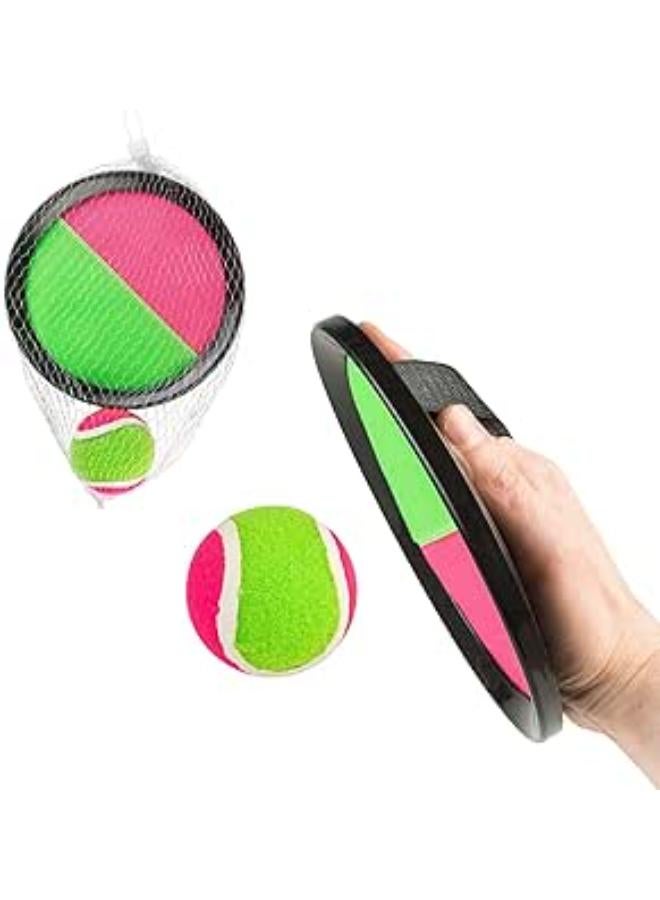 لعبة Smart Planet KO-S04400030-NEU-1 الفيلكرو للأطفال - لعبة التقاط الكرة لقضاء العطلات الصيفية والترفيهية - كرة الفيلكرو مع لوحة الفيلكرو لالتقاط الكرة - لعبة شاطئية للعائلة