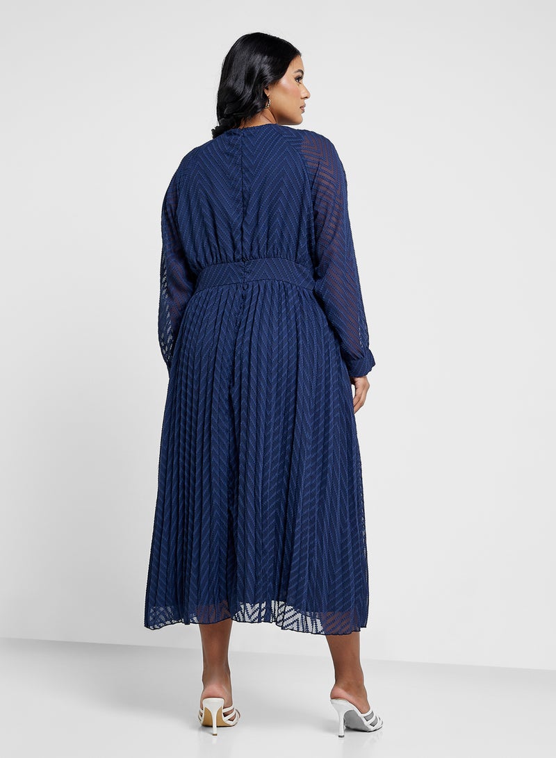 Ella Plus Pleated Chiffon Dress - Image 2