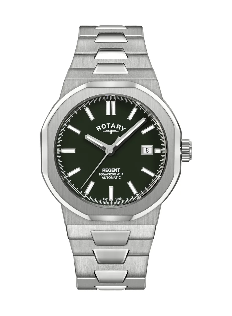 Rotary Men's Regent Automatic Watch, 40 mm, Green Dial, Stainless Steel Bracelet