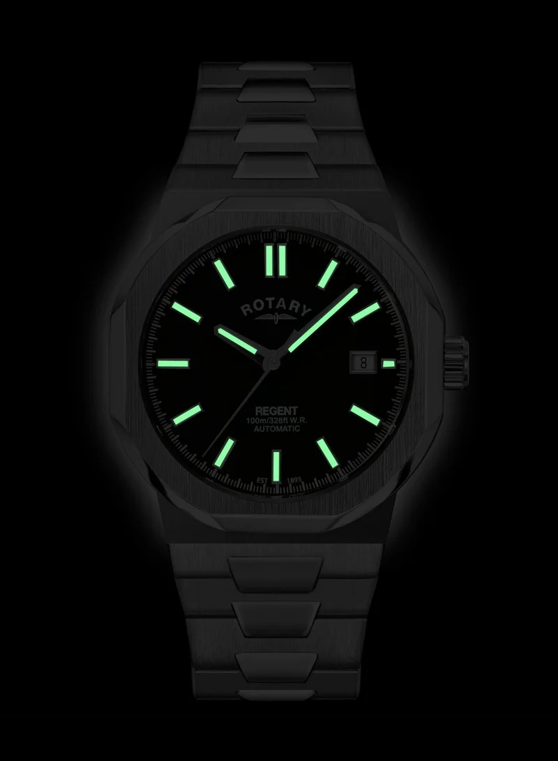 Rotary  Men's Regent Automatic Watch, 40 mm, Green Dial, Stainless Steel Bracelet for Men | Best Price UAE