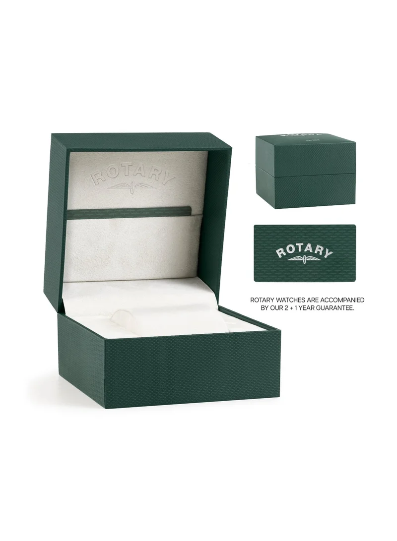 Rotary  Men's Regent Automatic Watch, 40 mm, Green Dial, Stainless Steel Bracelet for Men | Best Price UAE