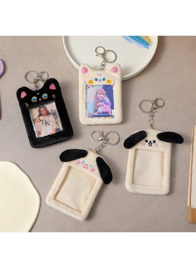 NIBEMINENT 1 - Piece Cute Pet Cartoon Kpop Photo Card Holder Pendant Key Chain ID Badge Holder ID Card Holder Photo Card Protector for School ID Office ID Access Card for Women Girls - Image 2