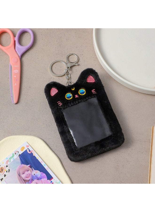 NIBEMINENT 1 - Piece Cute Pet Cartoon Kpop Photo Card Holder Pendant Key Chain ID Badge Holder ID Card Holder Photo Card Protector for School ID Office ID Access Card for Women Girls - Image 1