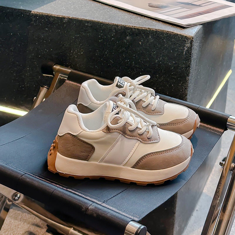 Girls' Shoes 2024 Spring And Autum New Kidsren'S Sports Shoes Boys' Dad Shoes Casual Shoes Fashionable Versatile Shoes - Image 1
