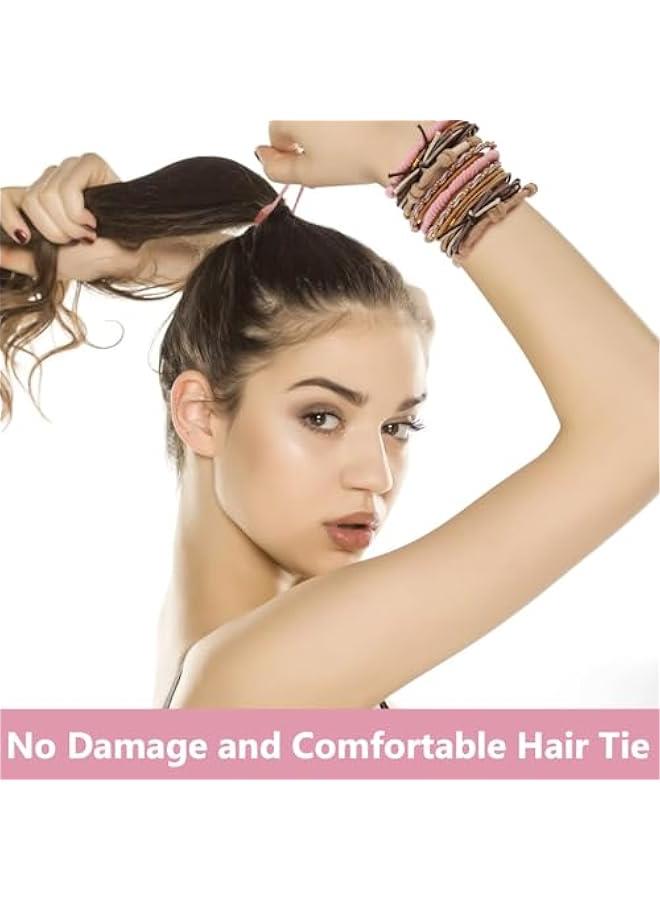 Loquat 20PCS Boho Hair Ties Bracelets, No Damage Elastic Hair Tie Cute Ponytail Holders for Women Girls Thick Thin Long Curly Hair - Image 2