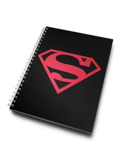 LIT Super Man Logo Red Black Hardcover Spiral Notebook  - Image 2
