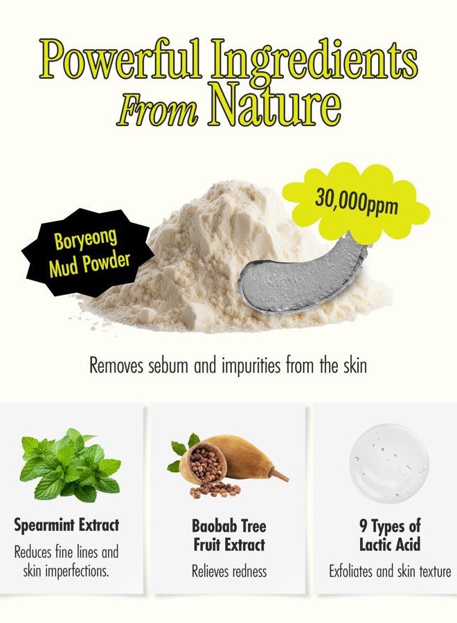 BRMUD Relief Mud Pack to Foam Cleanser - 2-in-1 Purifying & Hydrating Korean Foaming Clay Mask Facial Cleanser for Pore & Sebum Control - Makeup Cleansing Face Wash Korean Skincare (3.71 fl oz) - Image 4