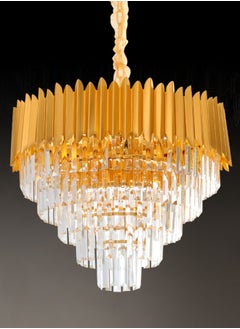 YATAI LIGHTING Modern Luxury Gold Crystal Chandelier,5-Tier Pendant Lights Fixture, K9 Crystal Hanging Ceiling Light,11-Bulb Pendant Lights Fixture for Dining Room, Living Room, Bedroom, Coverage Area 15-20㎡  - Image 1
