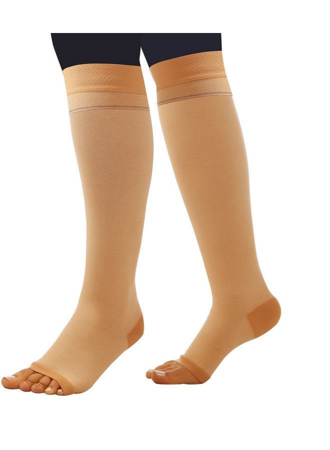Comprezon Cotton Varicose Vein Stockings Class 2-Below Knee-Small(For ankle circumference of 19-23 cm)-1 Pair - Image 1
