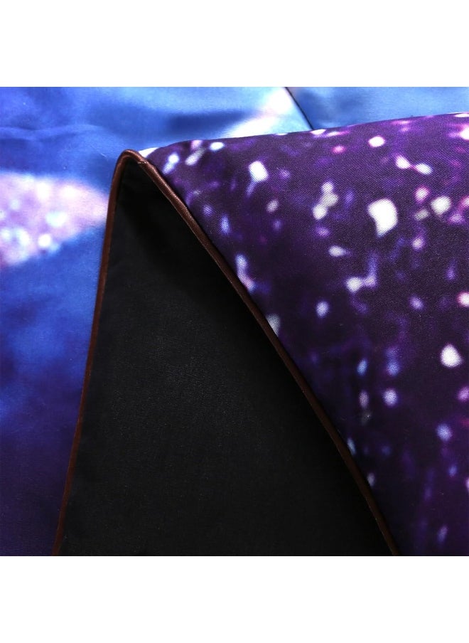 Wowelife - Wowelife 5 Pieces Galaxy Unicorn Comforter Set Queen 3D Fly Unicorn Galaxy Bedding Set - Image 1