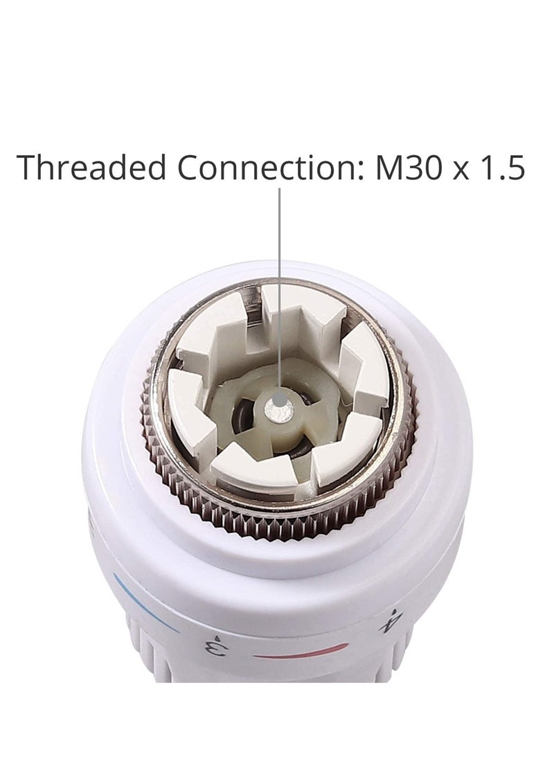 Thermostatic Radiator Valve 2 Pieces Thermostatic Valves Head Only Radiator Thermostat Head M30 x 1.5 Standard Radiator Valves Replacement Head for Home Office  - Image 3
