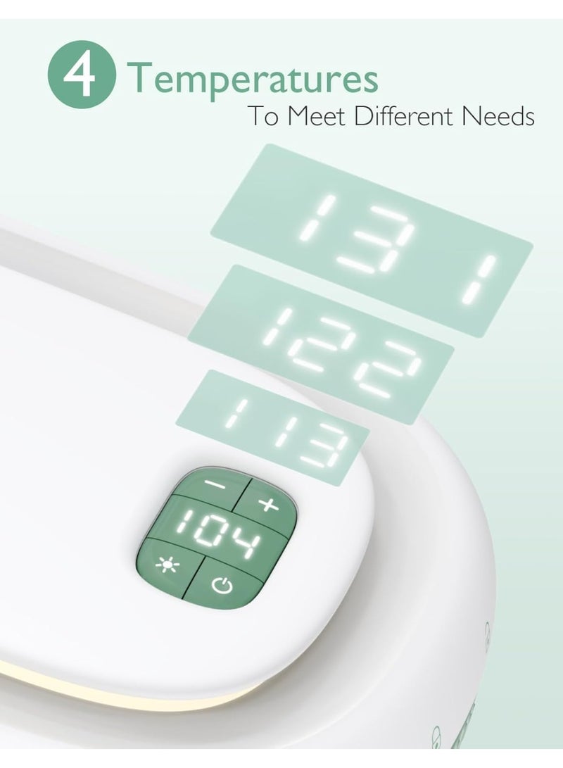 Momcozy Baby Wipe Warmer, Innovative Spring Design, Large Capacity Wipes Dispenser, Fast and Even Heating, 4 Modes of Temperature Heating Control, Diaper Wipe Warmer with Night Light - Image 2