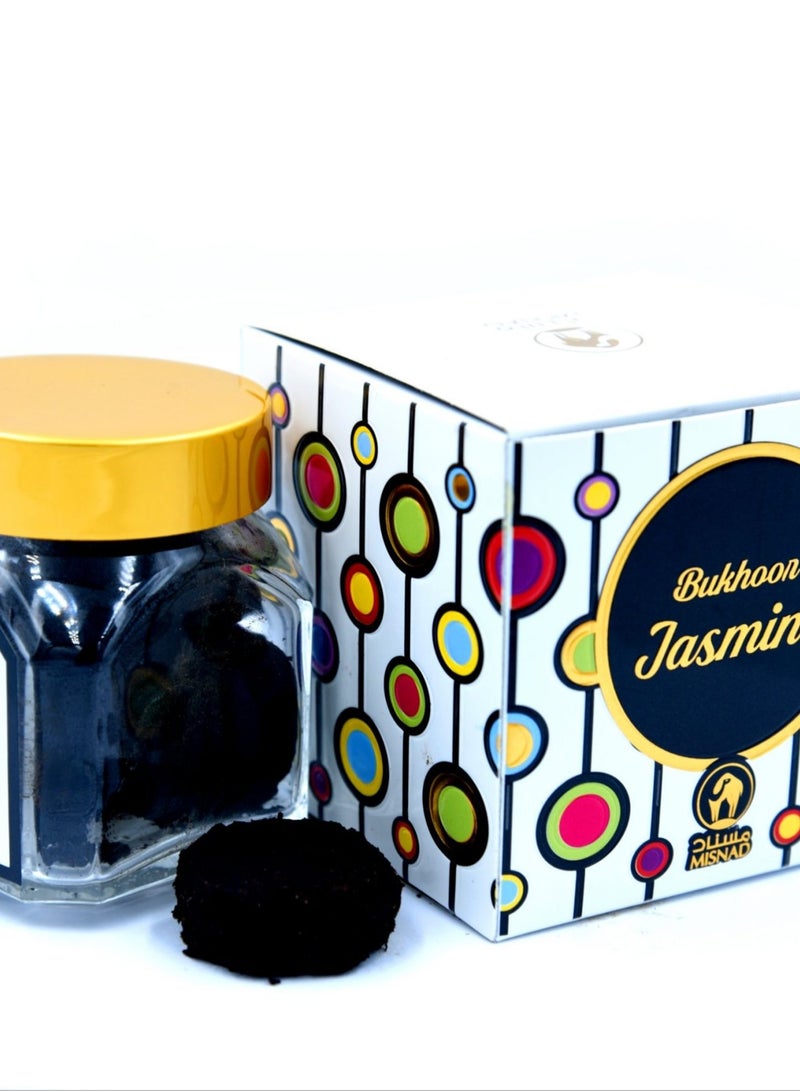 ميسناد بخور الياسمين البخور العربي 60 جرام - رائحة طويلة الأمد، رائحة الياسمين الغريبة، البخور العربي الأصيل للاسترخاء والأجواء