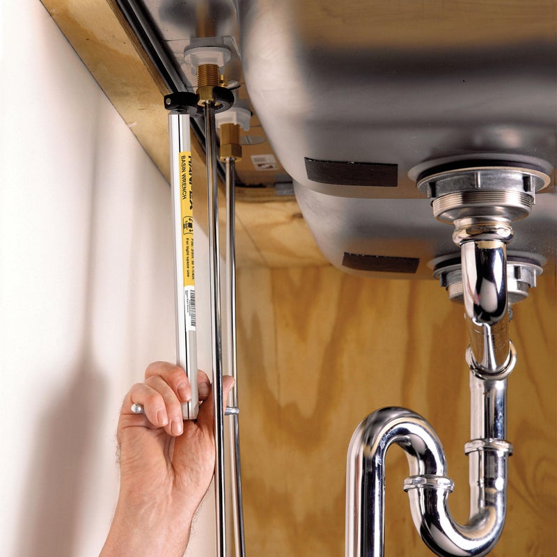 Hanpex 11-Inch Adjustable Basin Wrench for 3/8'' to 1-1/4'' with Spring-loaded Jaw, Sink Wrench for Tight Space Use - Image 4