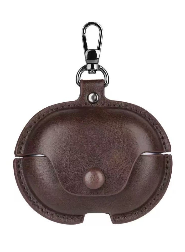 AJKMEN For Huawei free clip PU Leather Earphone Case Earphone Case with Key (Brown)