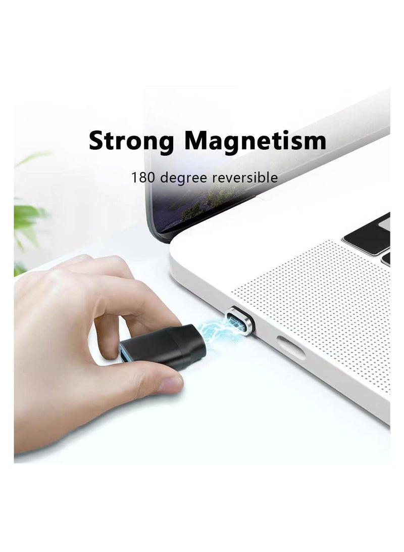 SOLARAE USB C to USB Adapter, USB C to USB 3.0 Magnetic Adapter Compatible with MacBook Pro USB Hub Keyboard U Disk 5 Gbps Data Transmission, Strong Magnetism and 180 Degree Reversible (2 Pack) - Image 5