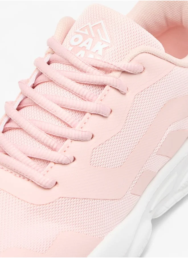 Oaklan by Shoexpress Women Textured Lace-Up Sports Shoes with Pull Tabs
