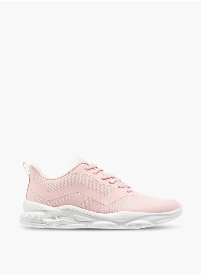Oaklan by Shoexpress Women Textured Lace-Up Sports Shoes with Pull Tabs
