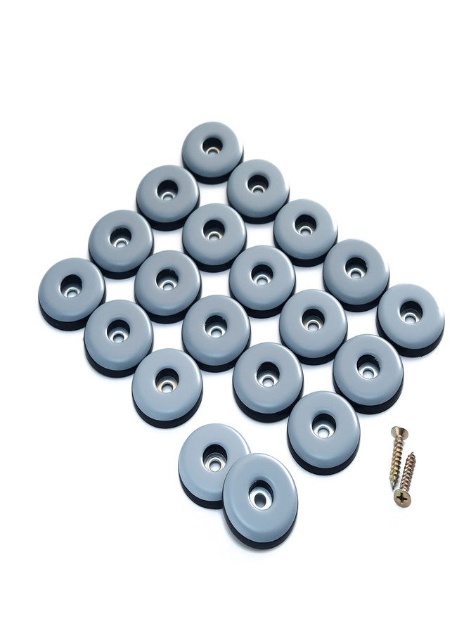 Furnigear منزلقات أثاث من Furnigear - منزلقات أرجل الكراسي من مادة PTFE (التفلون) للسجاد والأسطح الخشبية - انقل أثاثك بسهولة وأمان - أفضل واقي للأرضيات، برغي 1-1/4 بوصة، رمادي - Image 1