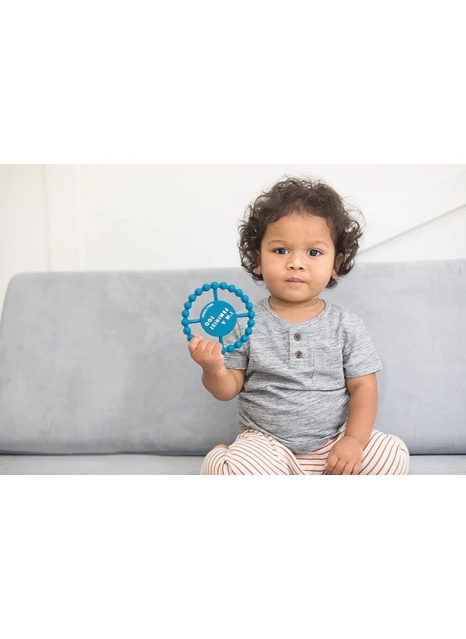 Bella Tunno - Happy Teether For Boys - Soft & Easy Grip Baby Boy Teether Toy, Silicone Teether Ring To Help Soothe Gums, Non-Toxic And Bpa Free, I'M A Feminist Too - Image 1