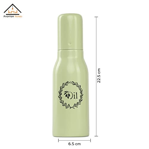 anantam homes 304 High Grade Stainless Steel Oil Dispenser Bottle Leakproof | Oil Nozzle Dropper | Cooking Oil containers For Home, Kitchen, Cooking, Café, Restaurant, 500 ML (Pista Green) - Image 2